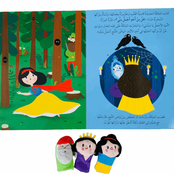 ⁦قصة ودمى الأصابع _ بياض الثلج⁩ - الصورة ⁦3⁩