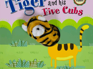 Finger puppet _ tiger and his five cubs