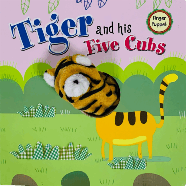 Finger puppet _ tiger and his five cubs